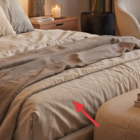 tan throw blanket