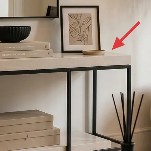 Black metal console table