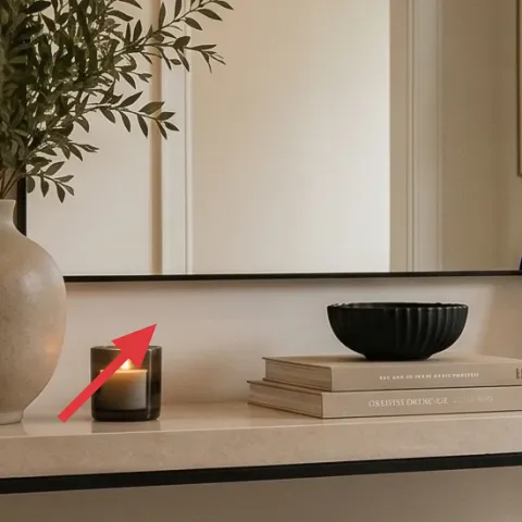 Round beige vase with smaller olive tree
