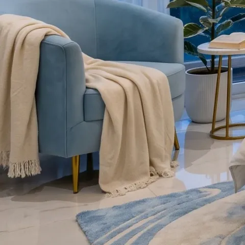 blue velvet throw blanket