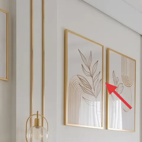 gold-framed botanical print set