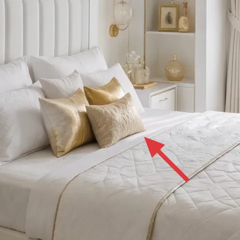 gold satin accent pillow set