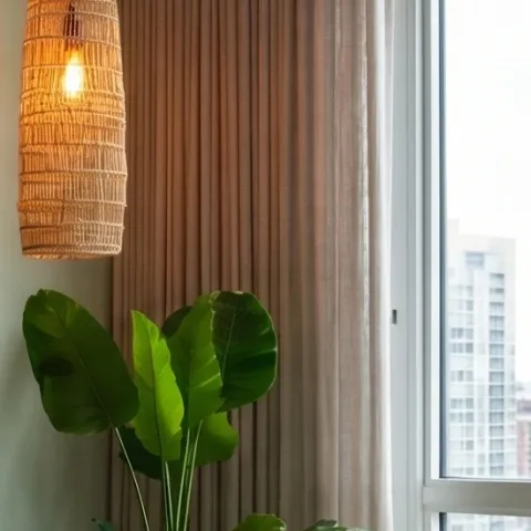 small potted plant on shelf (planter pots)