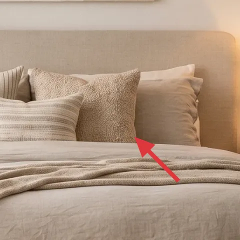 mixed throw pillow set in white and beige