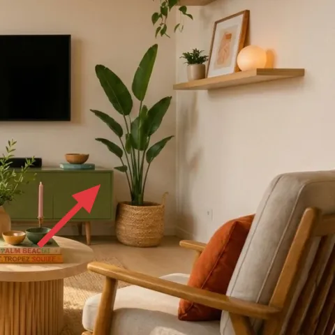 potted floor plant in woven basket