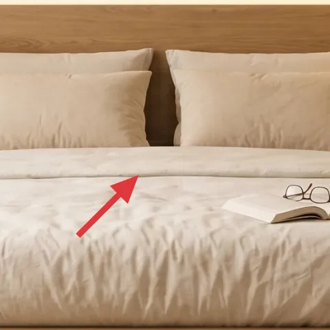Set of white bed pillows