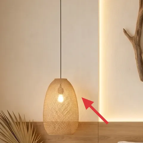 Woven pendant light