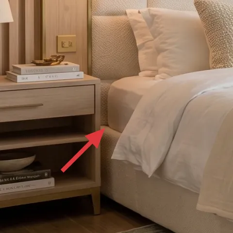 two-drawer bedside nightstand