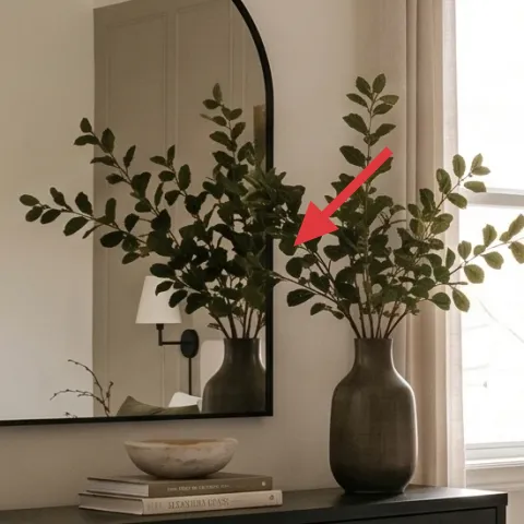 large arched mirror, black frame