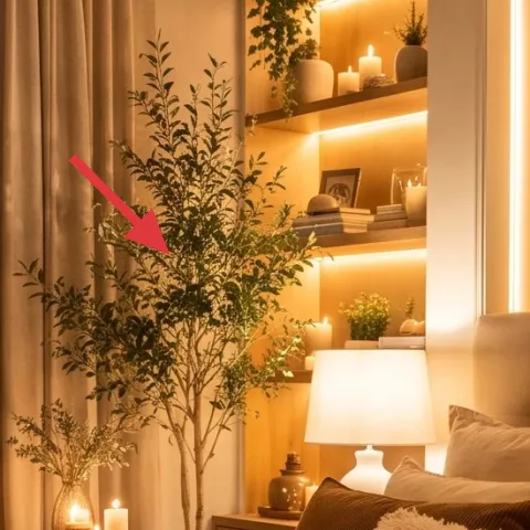 brown curtains