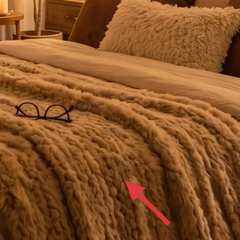cream throw blanket