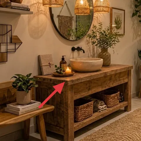 decorative tray on vanity