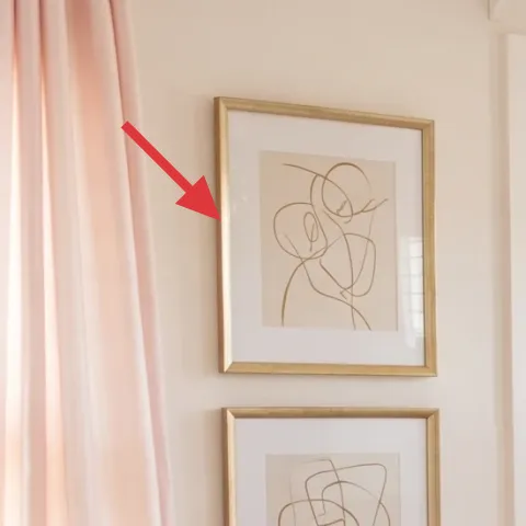 pink curtain panels