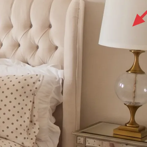 table lamp with white shade