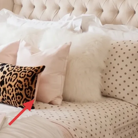 leopard print throw pillow