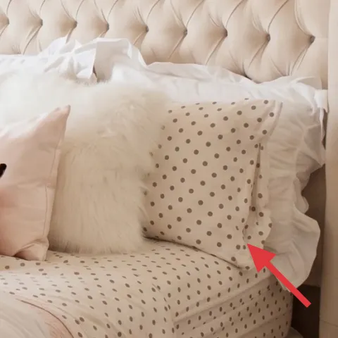 polka dot throw pillow