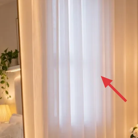 white sheer curtain panels (pair)