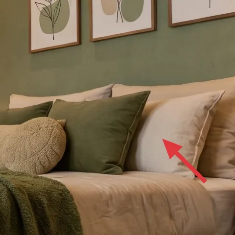 green knit throw pillow cover