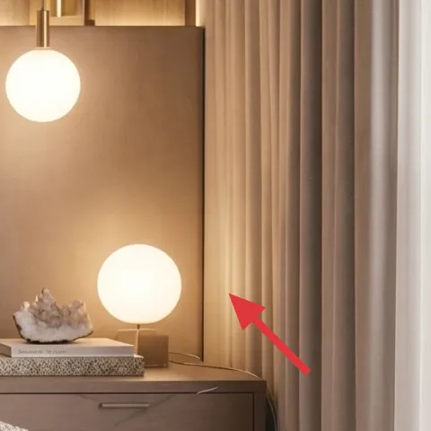plug-in table lamp with white globe shade