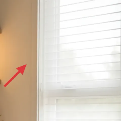 plug-in table lamp with white fabric shade