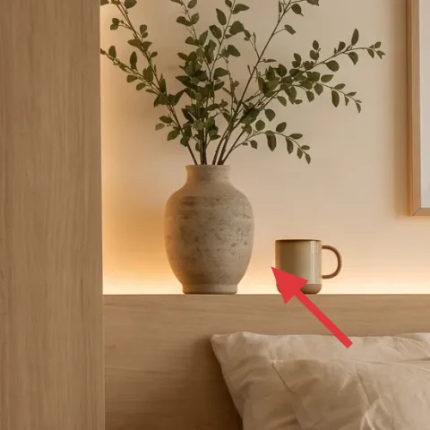 tall vase with leafy branches