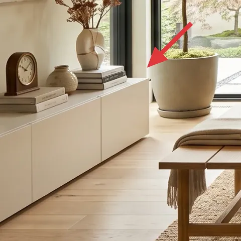 ceramic vases (various shapes) on the left dresser